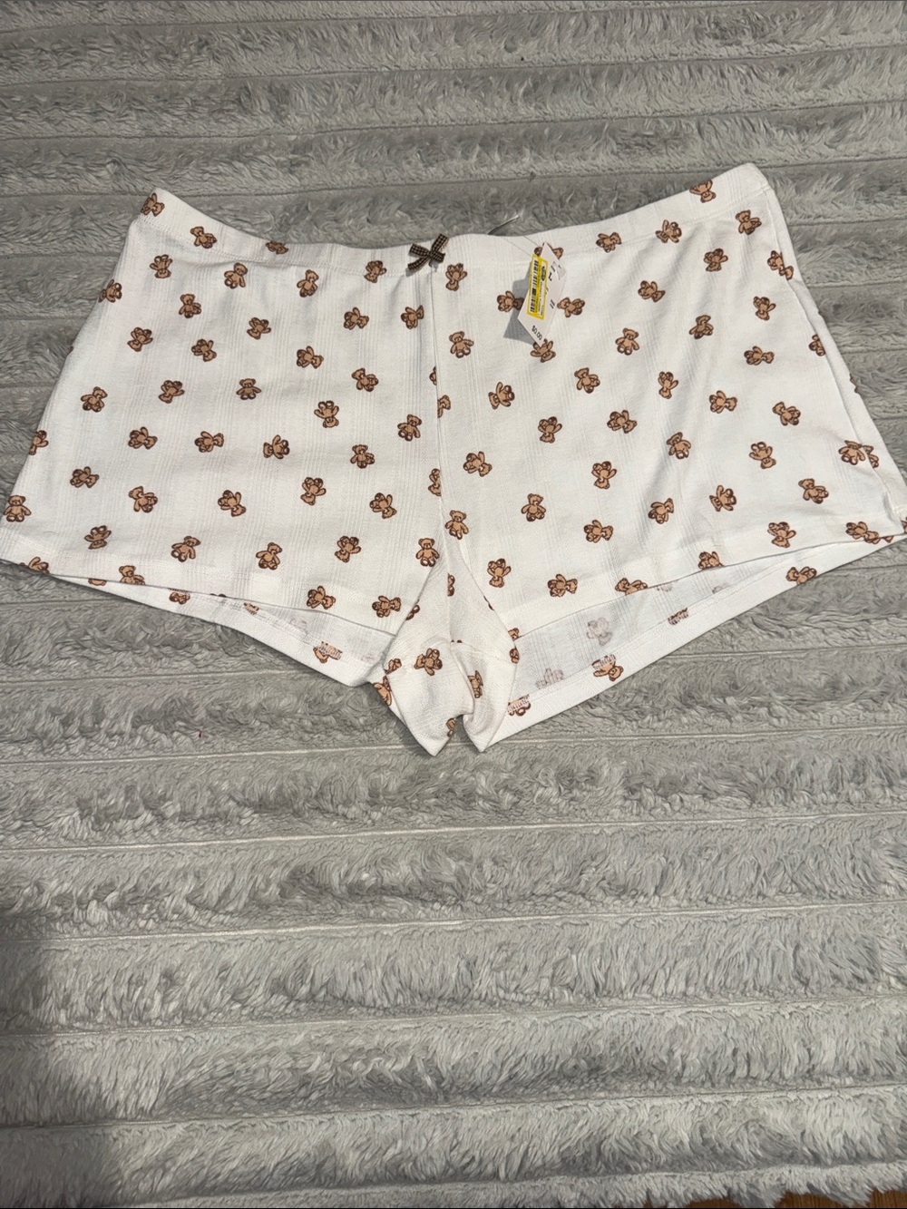 wild fable White Teddy-Print Bike Shorts